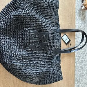 DKNY Black Braided Tote